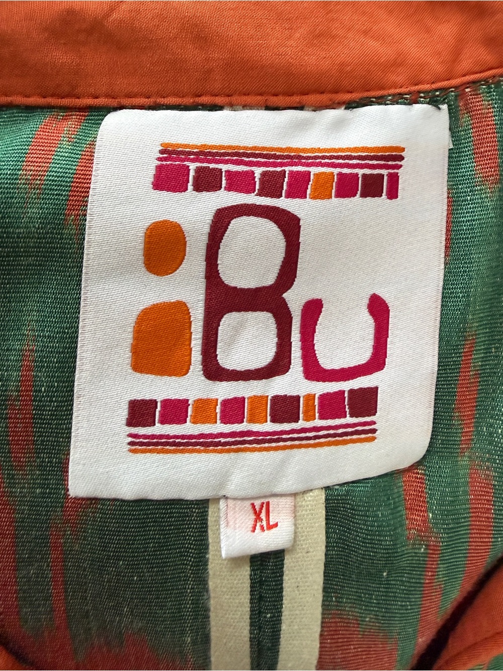 IBU MOVEMENT Ikat-Print Shirt Maxi Dress, Size XL - Picture 6 of 6
